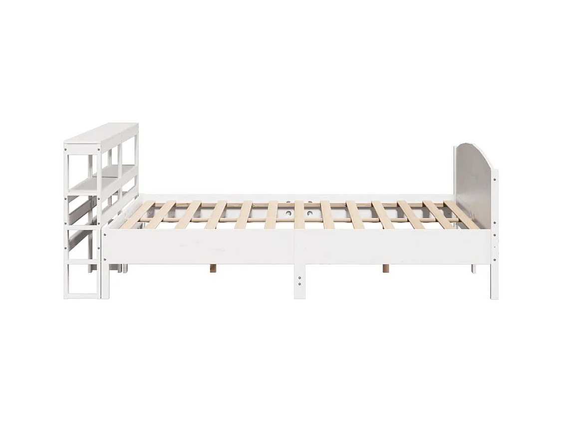 Cama sem colchão 180x200 cm madeira de pinho maciça branco