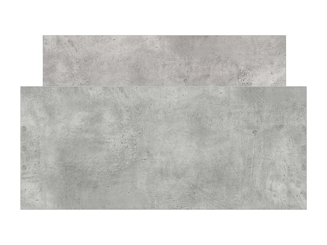 Cadre de lit sans matelas gris béton 90x200 cm
