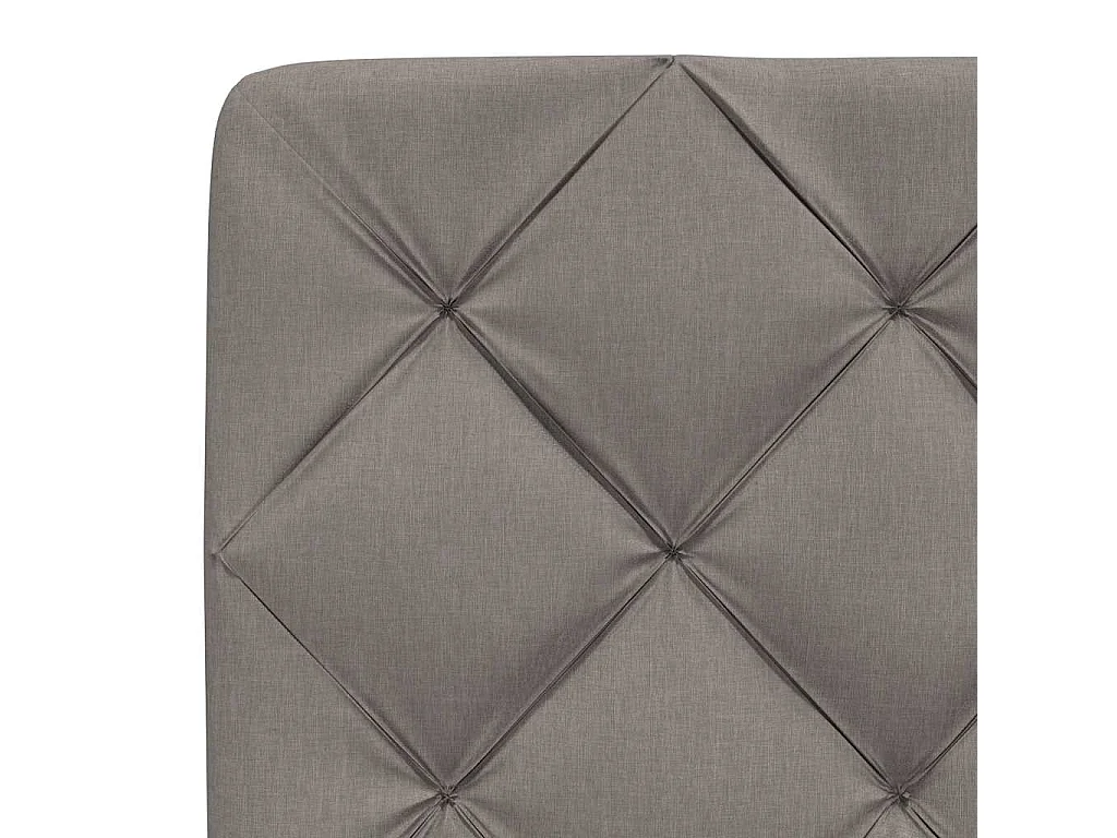 Lit avec matelas taupe 90x200 cm tissu