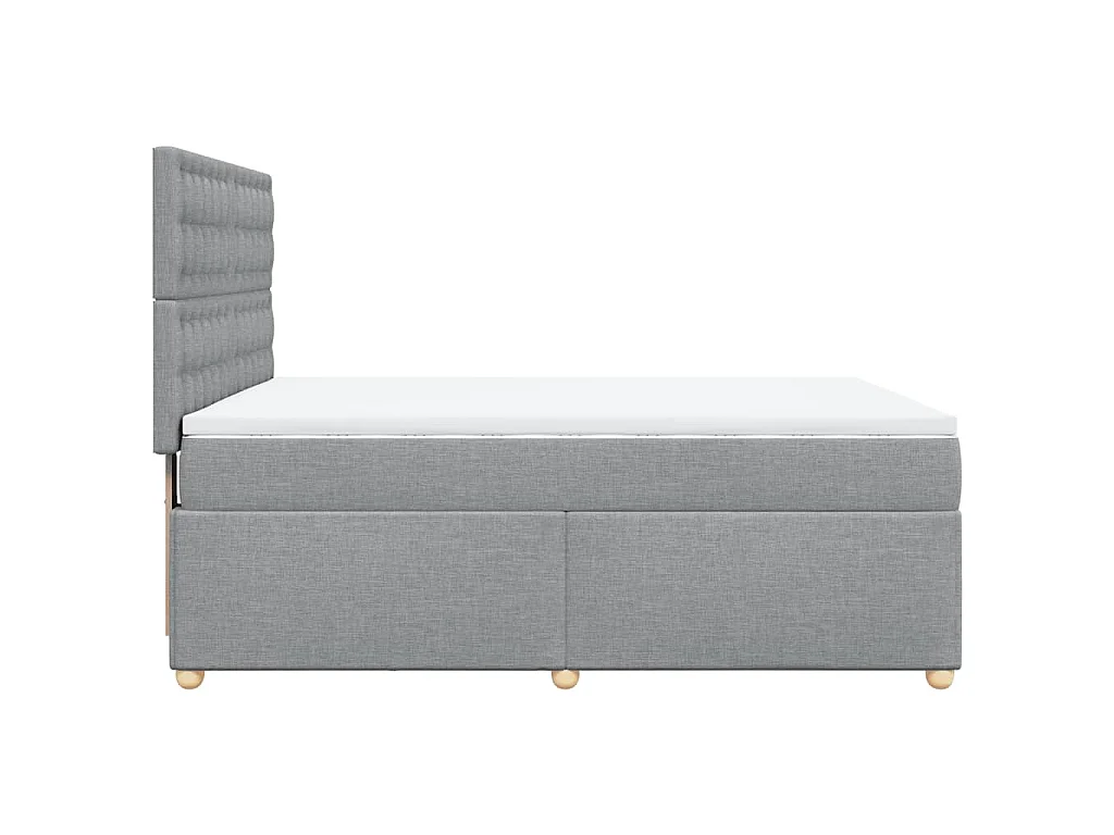 Boxspring met matras stof lichtgrijs 160x200 cm