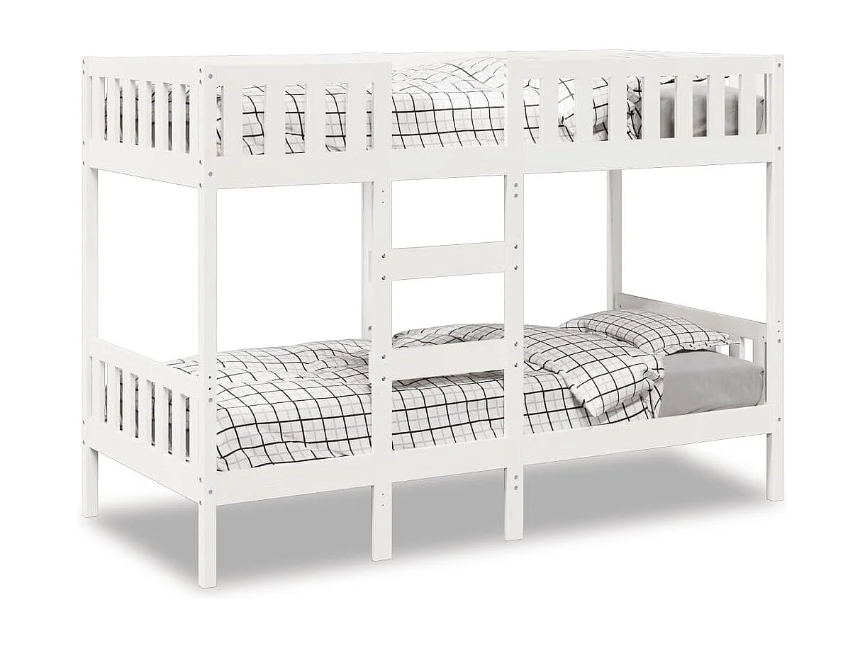 Etagenbett Weiß 90x190 cm Massivholz Kiefer