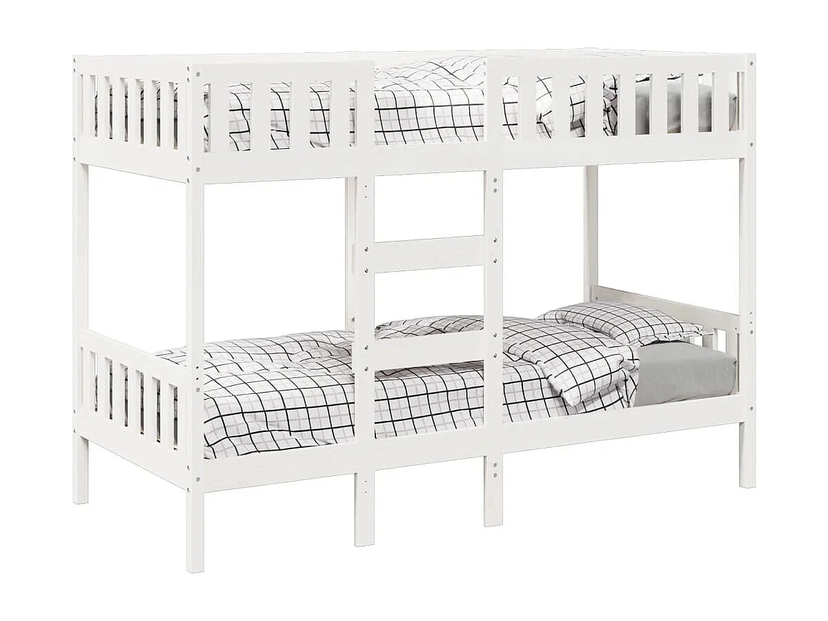Etagenbett Weiß 90x190 cm Massivholz Kiefer