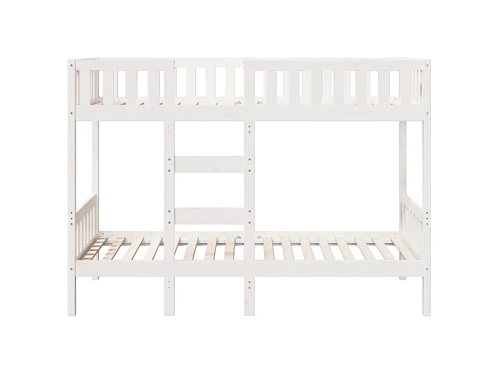 Lit superposé Blanc 90x190 cm Bois de pin massif