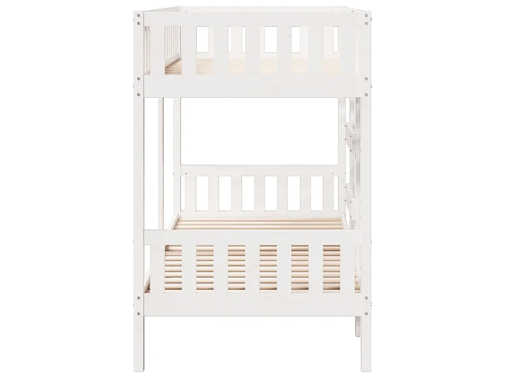 Lit superposé Blanc 90x190 cm Bois de pin massif