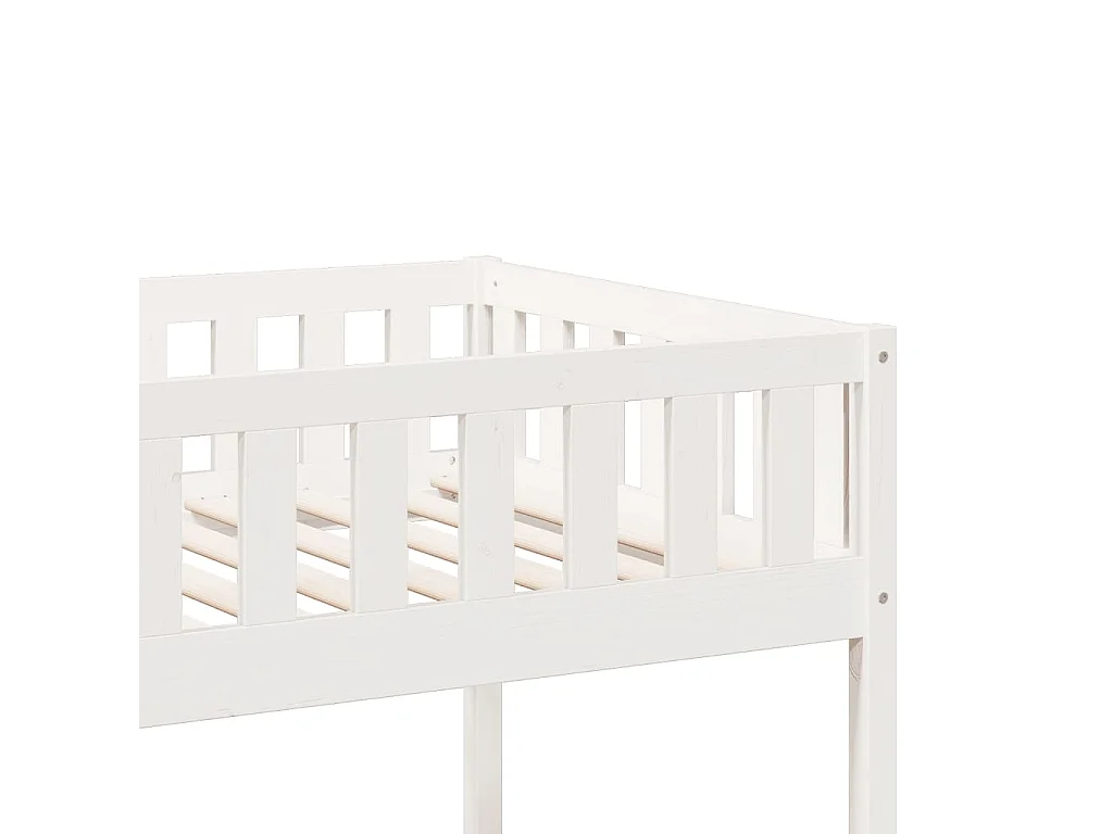 Lit superposé Blanc 90x190 cm Bois de pin massif