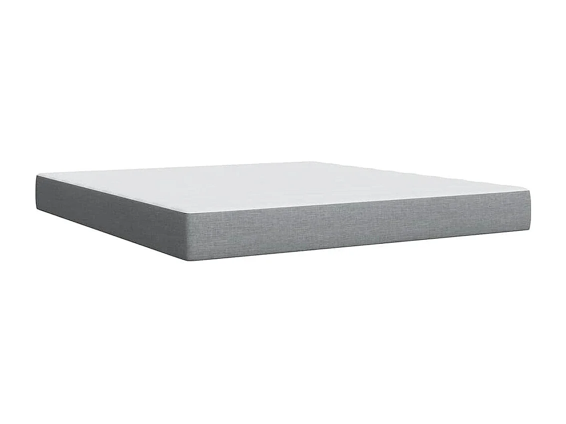 Boxspringbett mit Matratze Hellgrau 180x200 cm Stoff