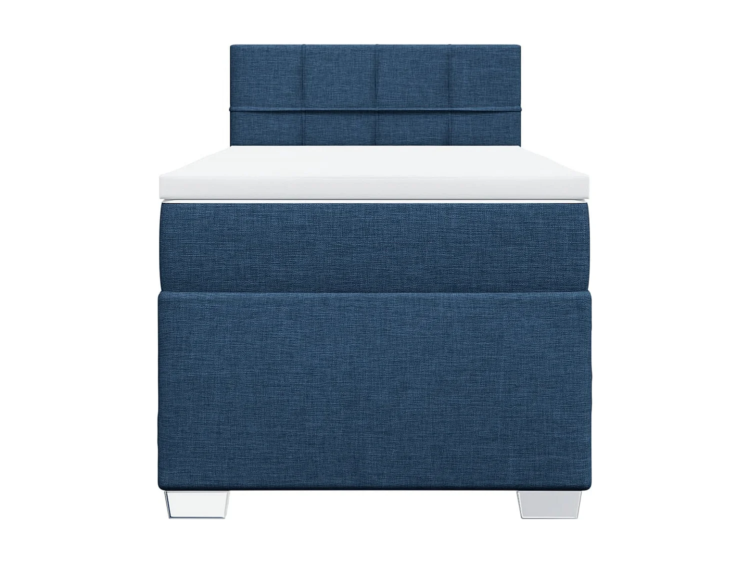 Cama com molas/colchão 90x200 cm tecido azul