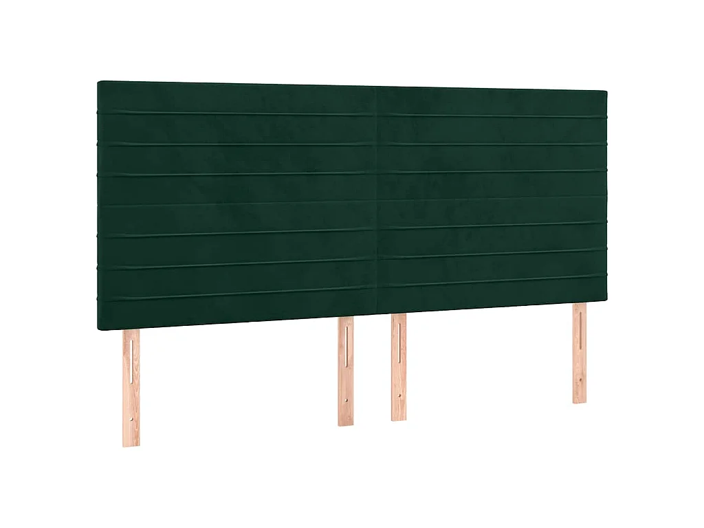 Sommier à lattes de lit et matelas Vert foncé 160x200cm Velours