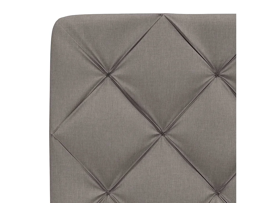Lit avec matelas taupe 90x190 cm tissu