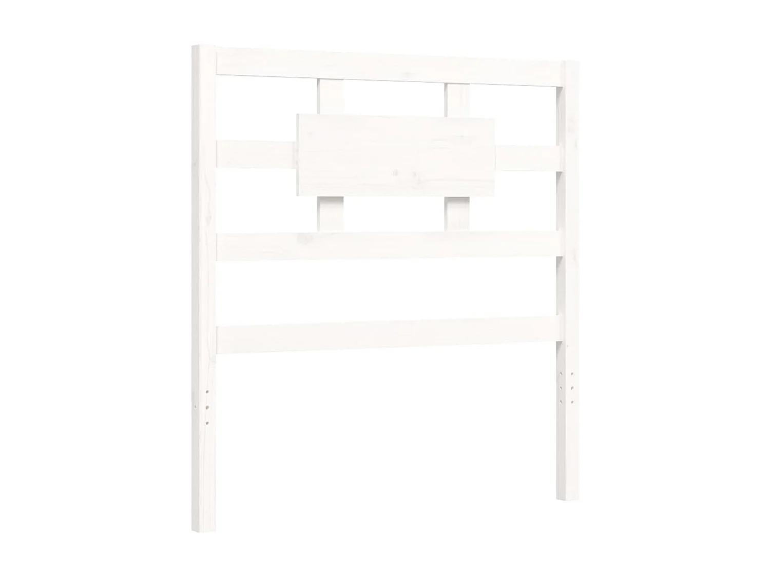 Giroletto con Testiera Bianco 90x200 cm in Legno Massello