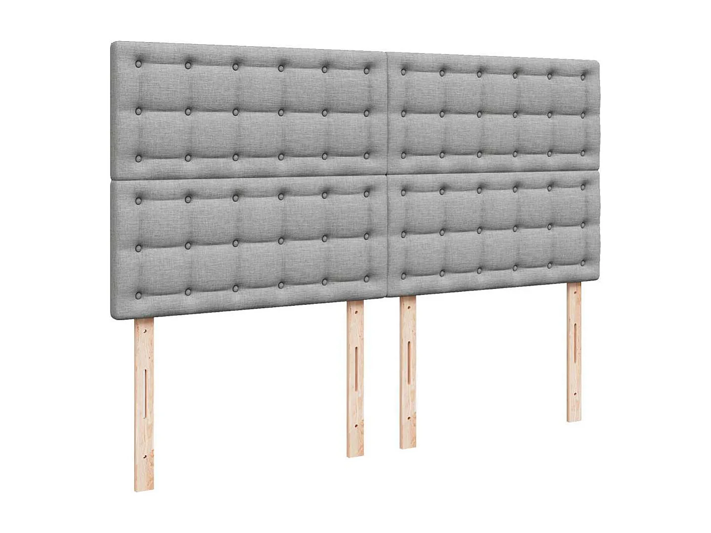 Cadre de lit ottoman et matelas gris clair 180x200 cm tissu