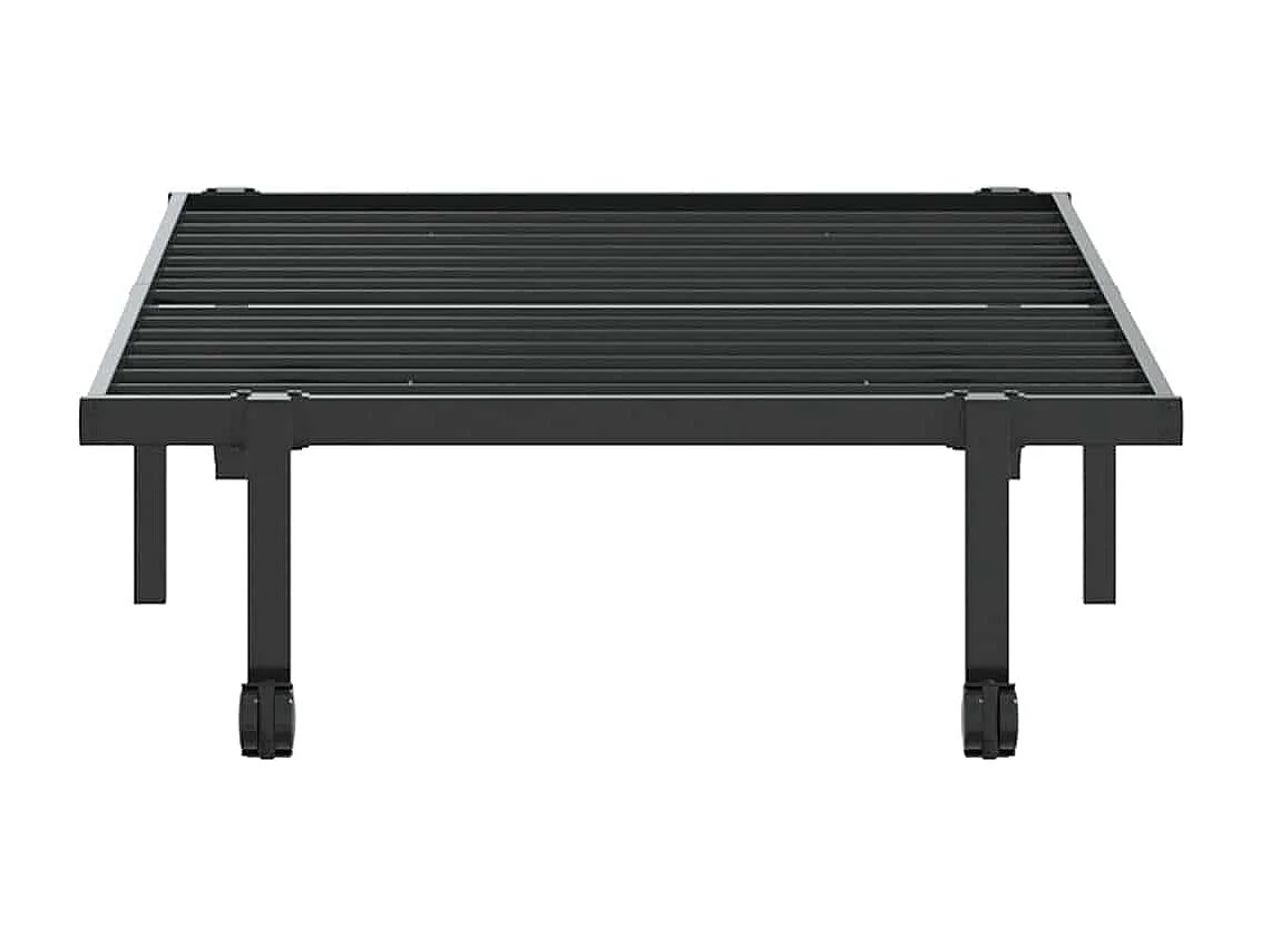 Giroletto senza Materasso Pieghevole Nero 90x190 cm in Acciaio