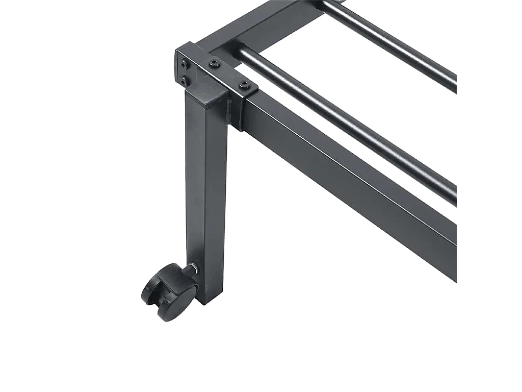 Cadre de lit sans matelas pliable noir 90x190 cm acier