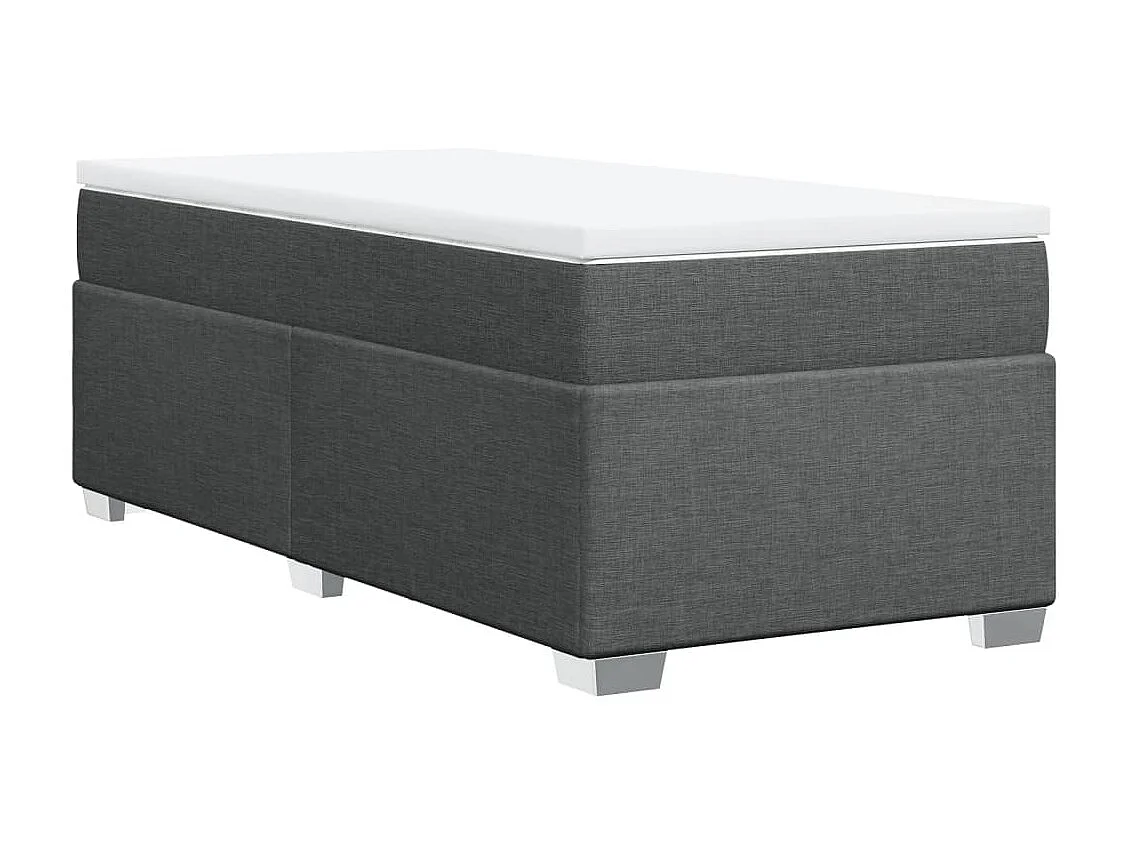 Boxspringbett mit Matratze Dunkelgrau 90x190 cm Stoff