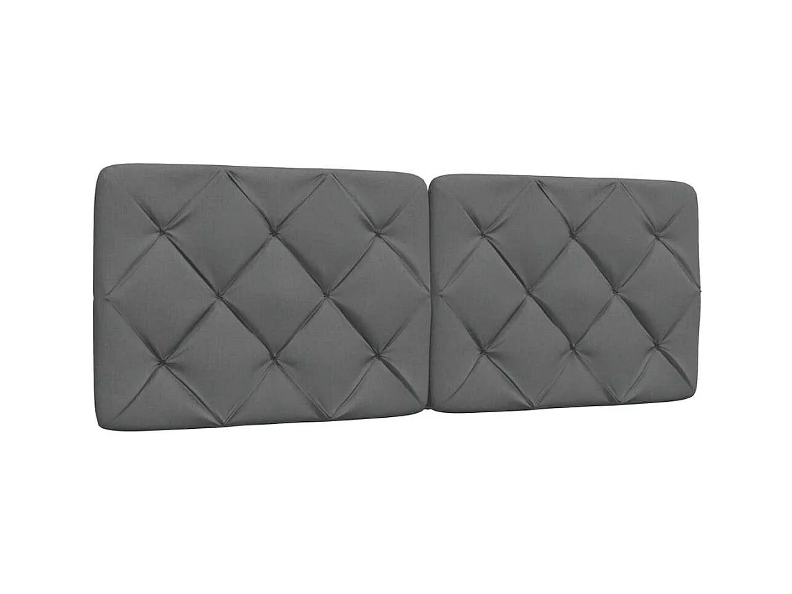 Bettgestell mit LED ohne Matratze Dunkelgrau 140x190 cm Stoff