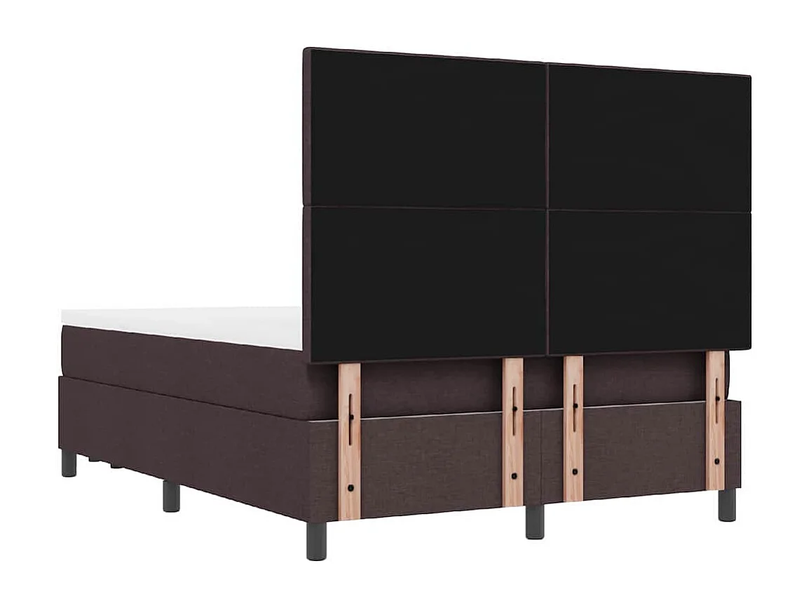 Boxspringbett mit Matratze Dunkelbraun 160 x 200 cm Stoff