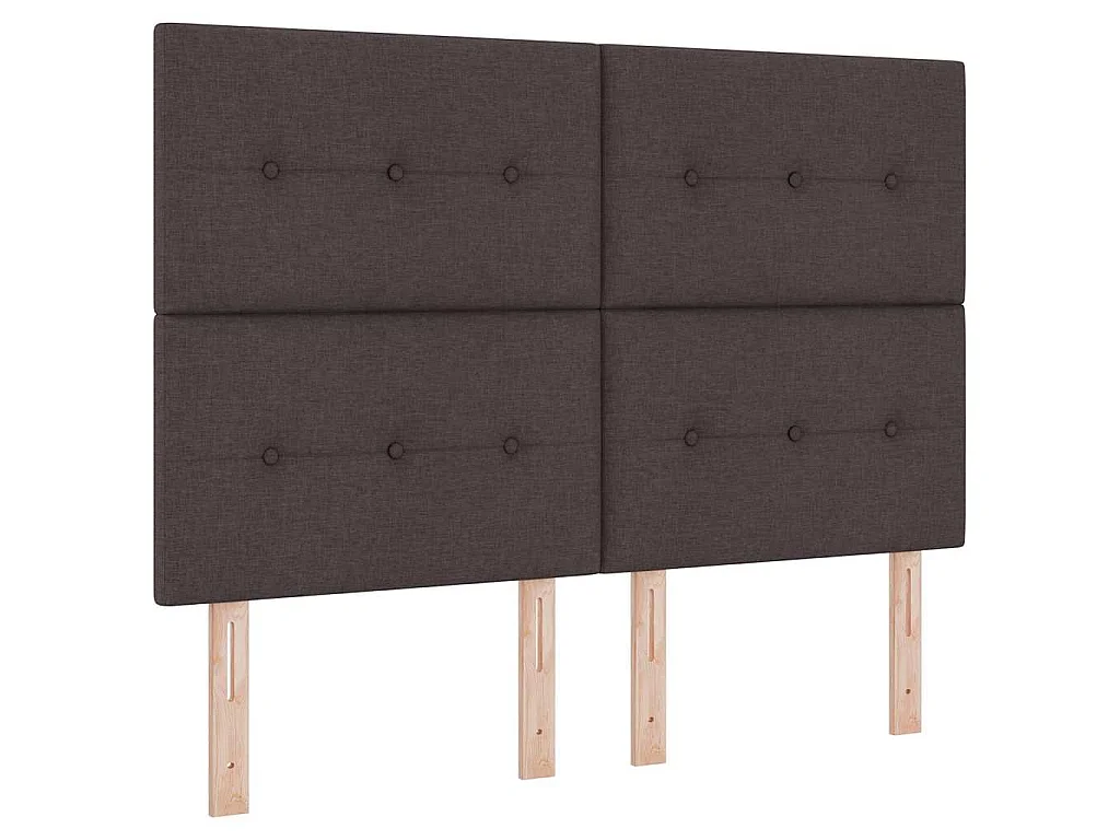 Boxspringbed met hoofdeinde Donkerbruin 160 x 200 cm Stof