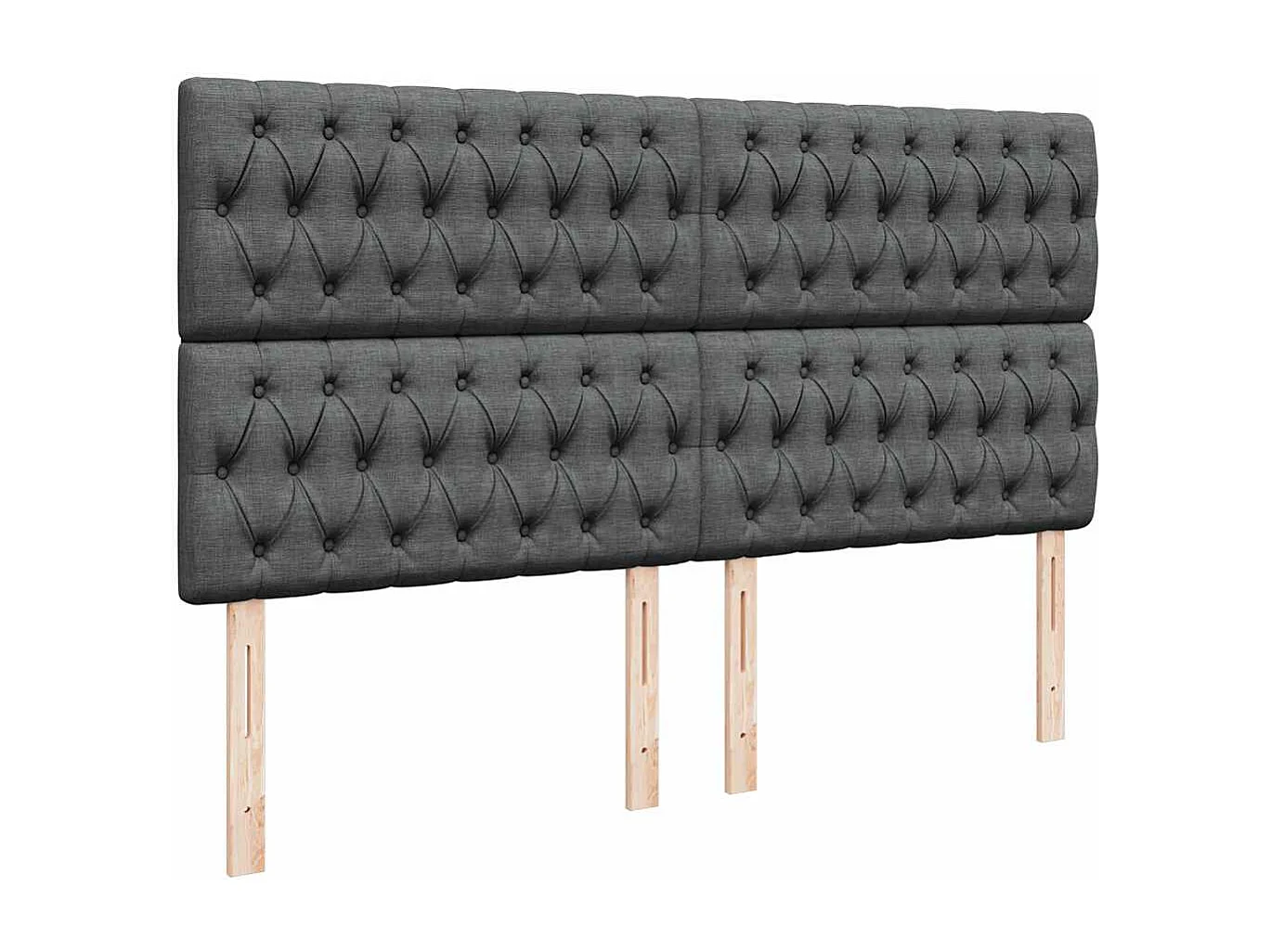 Cadre de lit ottoman avec matelas gris foncé 160x200cm tissu