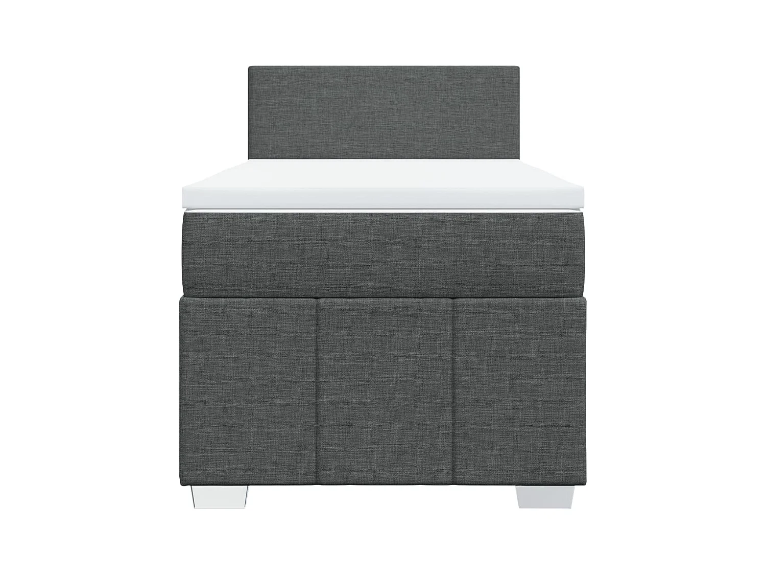 Giroletto a Molle con Materasso Grigio Scuro 90x200 cm Tessuto