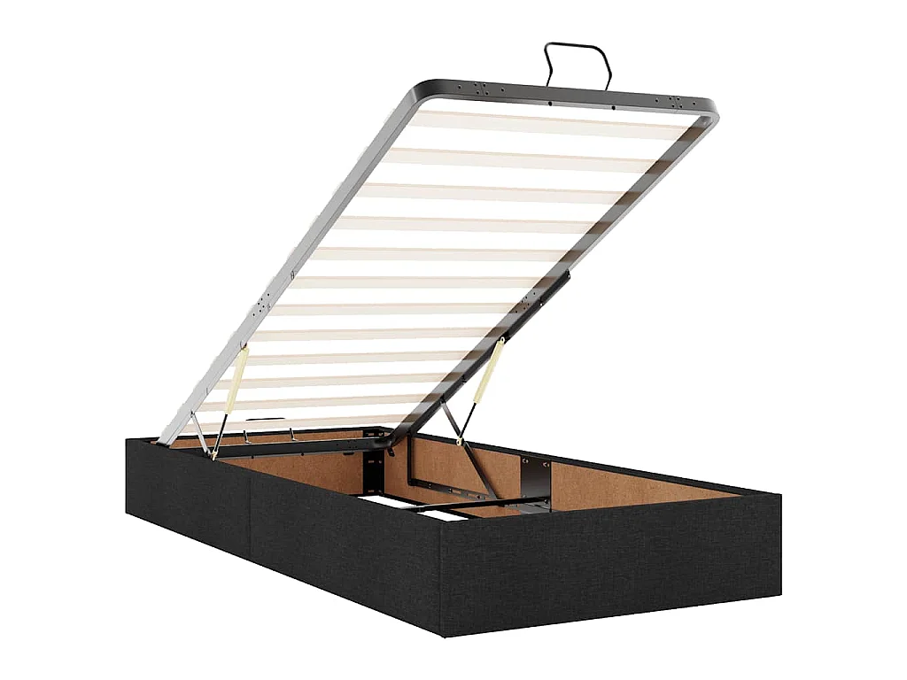 Ottoman bed met matras 90x190cm stof zwart