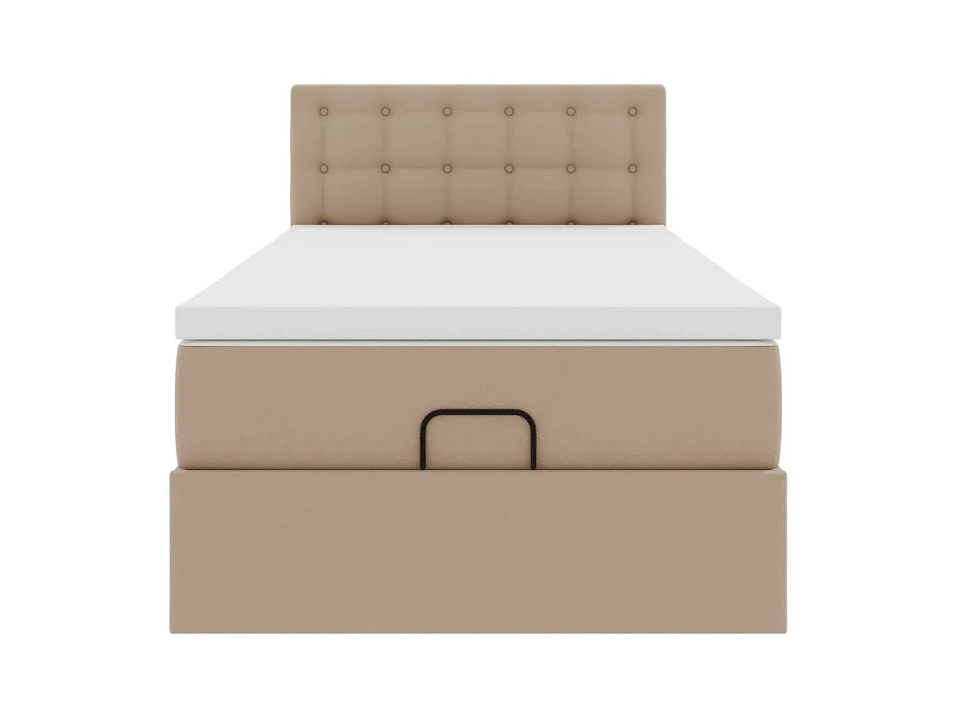 Lit ottoman et matelas cappuccino 100x200cm similicuir