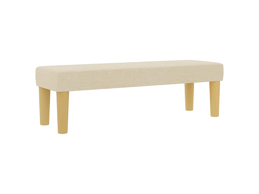 Boxspringbett mit Kissen mit Kopfteil Creme 200 x 140 cm Stoff