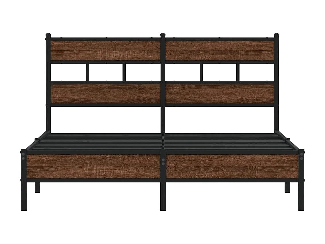 Bedframe zonder matras bewerkt hout bruin eikenkleur 160x200 cm