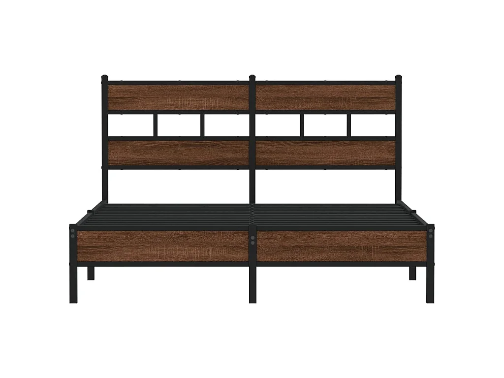 Cadre de lit sans matelas chêne marron 160x200 cm