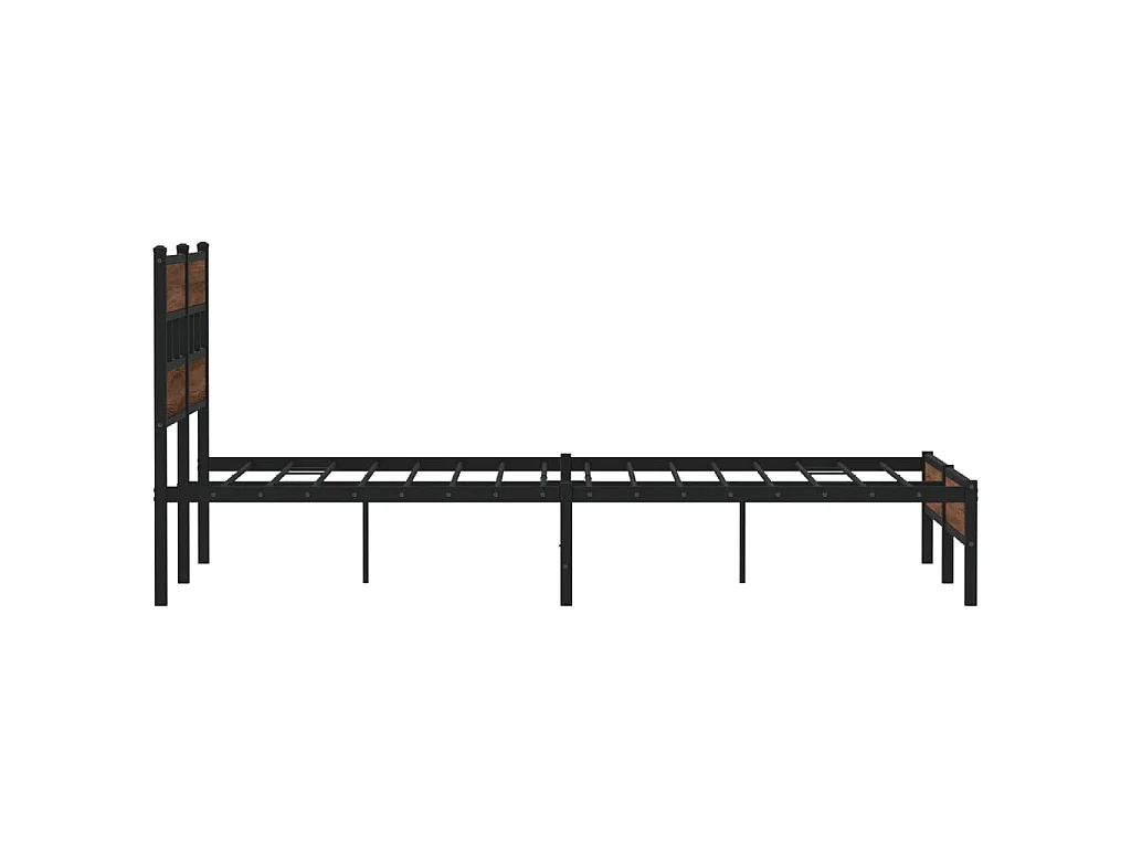 Cadre de lit sans matelas chêne marron 160x200 cm