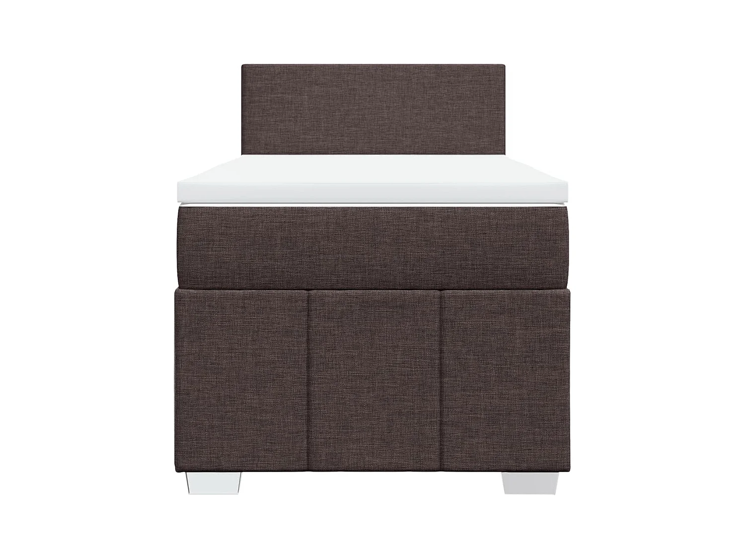 Boxspringbett mit Matratze Dunkelbraun 90x190 cm Stoff
