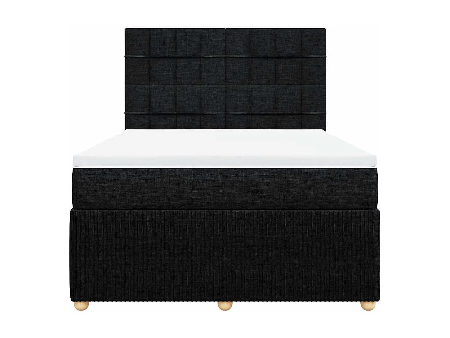 Boxspring met matras stof zwart 160x200 cm