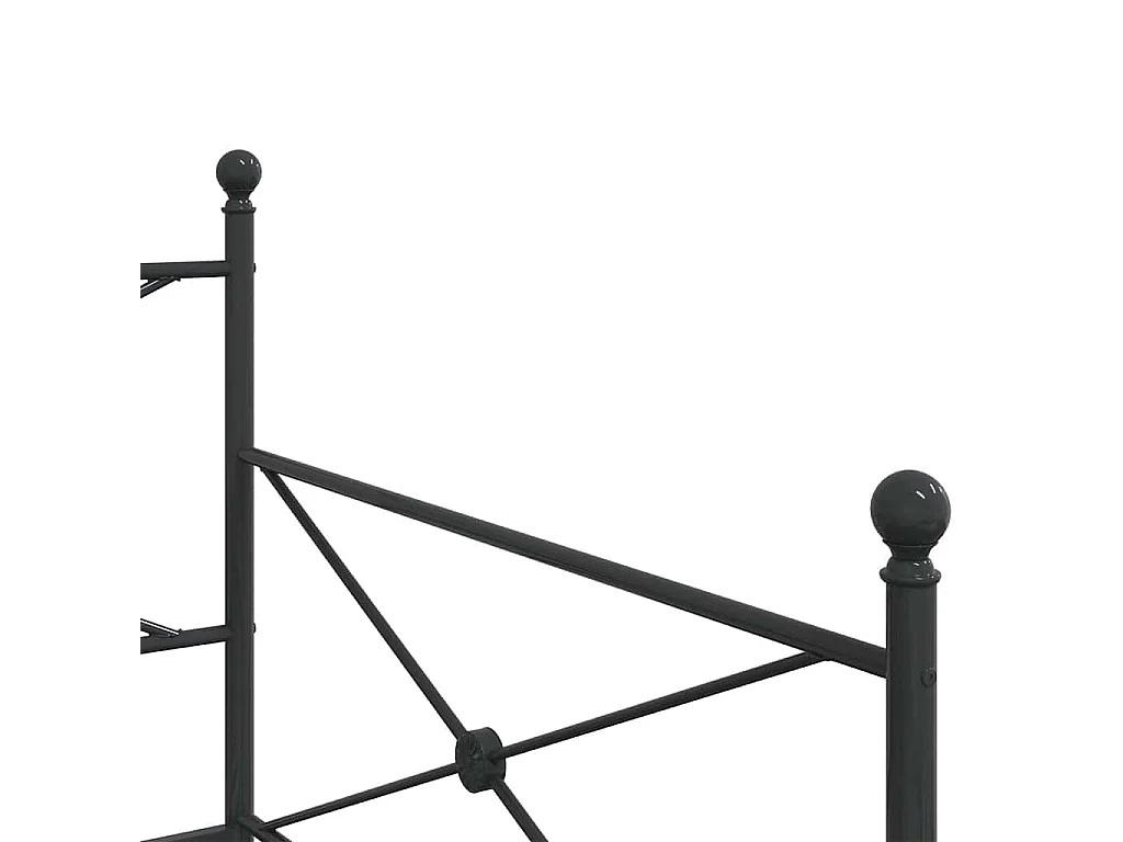 Divano Letto Estraibile senza Materasso Nero 100x200 cm Acciaio