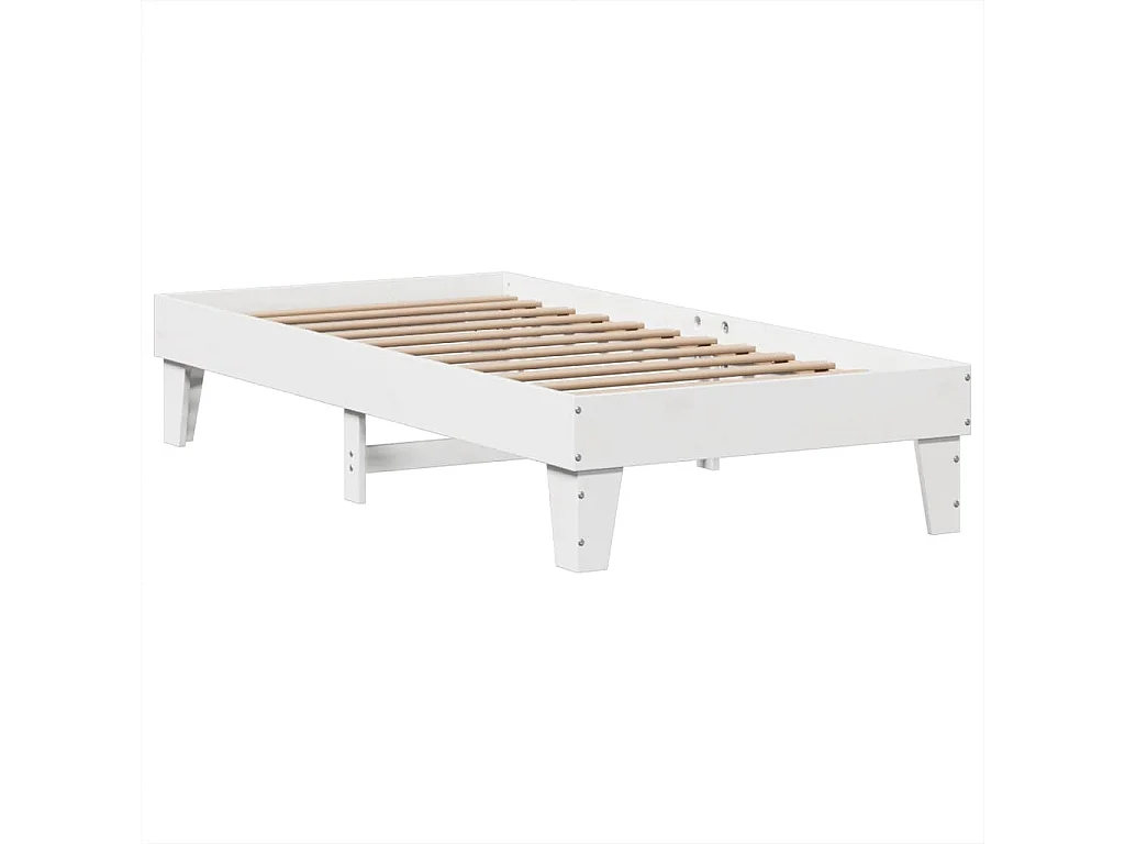 Cadre de lit sans matelas blanc 90x190 cm bois de pin massif