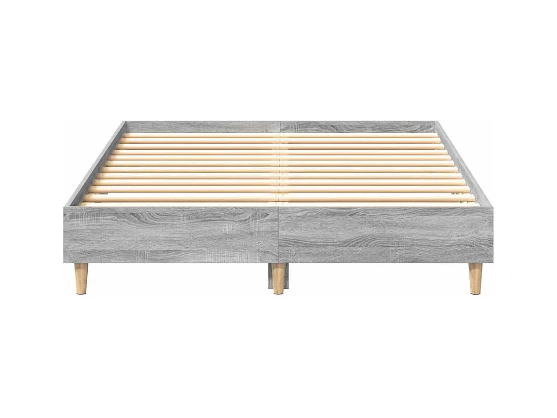 Cadre de lit sans matelas sonoma gris 140x190 cm