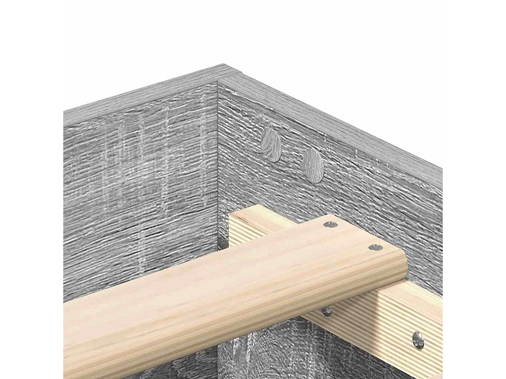 Giroletto senza Materasso Grigio Sonoma 140x190cm in Truciolato