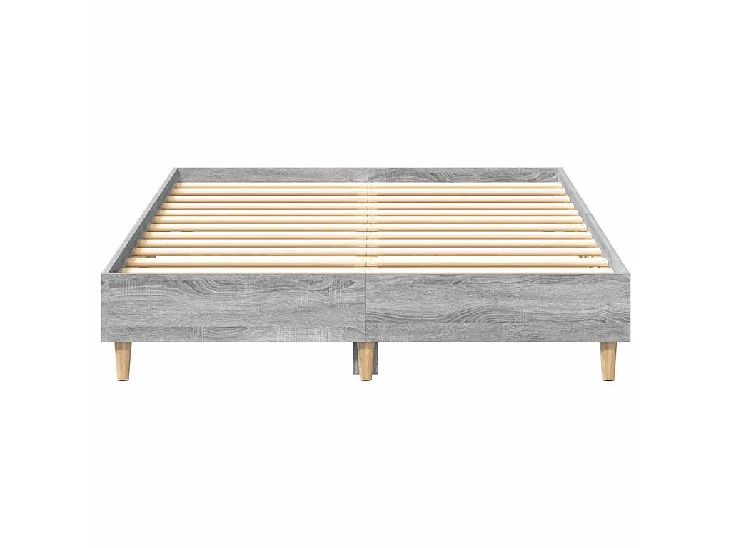 Cadre de lit sans matelas sonoma gris 140x190 cm