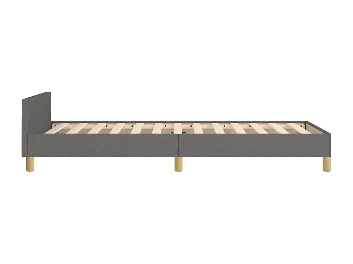 Estructura de cama sin colchón tela gris oscuro 90x200 cm