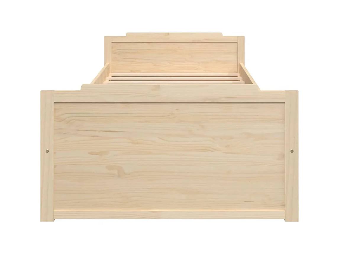 Cadre de lit sans matelas bois de pin massif 90x200 cm
