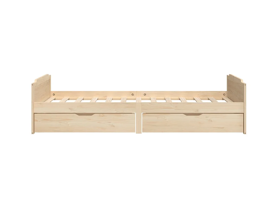 Cadre de lit sans matelas bois de pin massif 90x200 cm