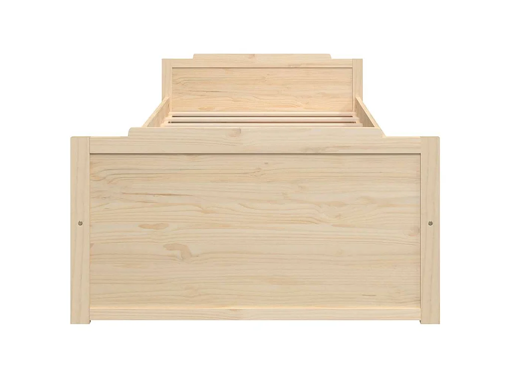 Estrutura de cama com gavetas 90x200 cm pinho maciço