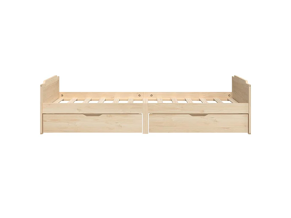 Estrutura de cama com gavetas 90x200 cm pinho maciço