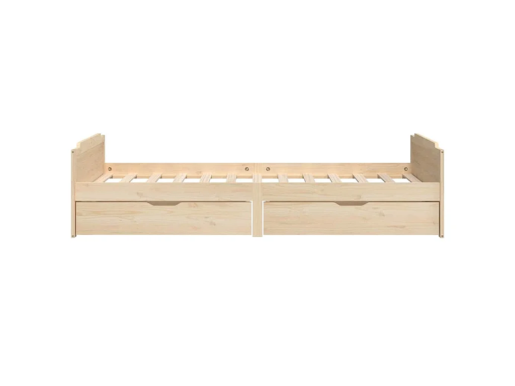 Estrutura de cama com gavetas 90x200 cm pinho maciço