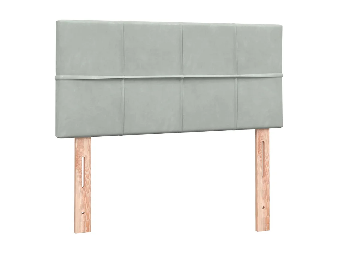 Giroletto a Molle con Materasso grigio chiaro 90x210 cm Velluto