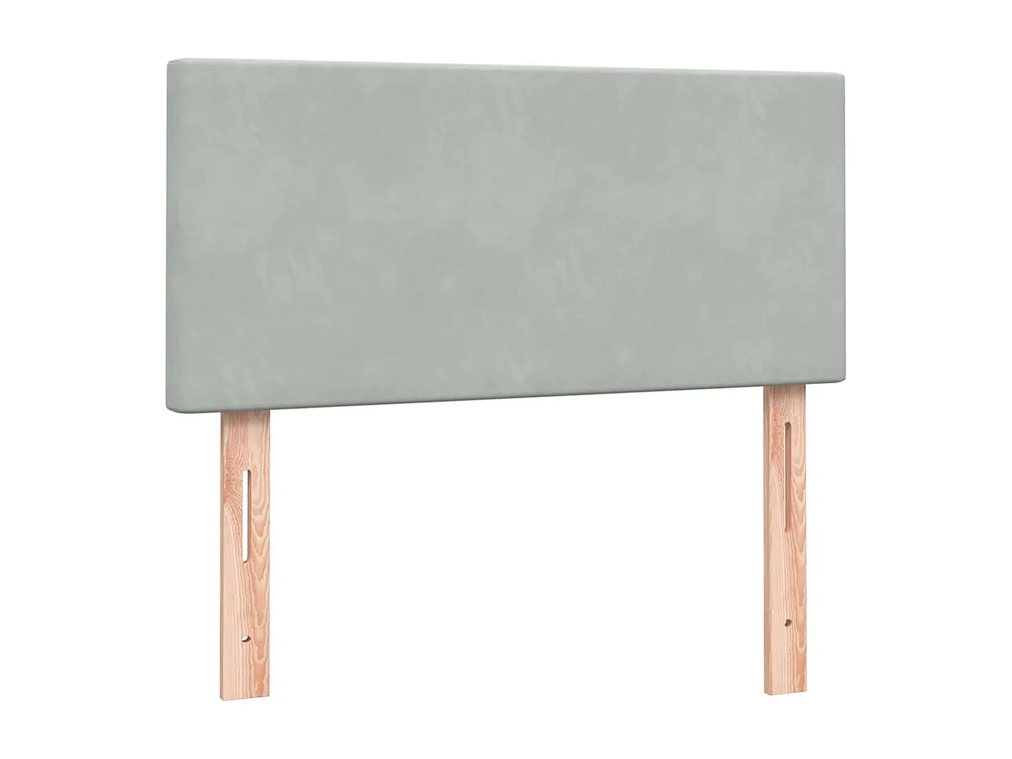 Letto a Molle con Materasso e LED grigio chiaro 90x210 cm Velluto