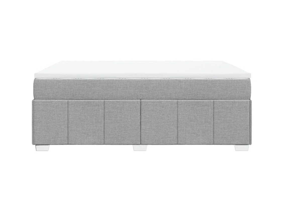 Sommier à lattes de lit avec matelas Gris clair 140x190cm Tissu