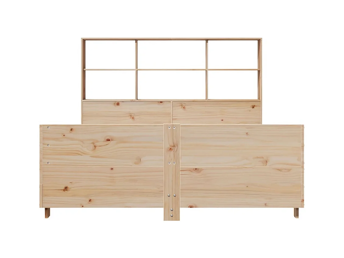 Bedframe zonder matras massief grenenhout 140x200 cm