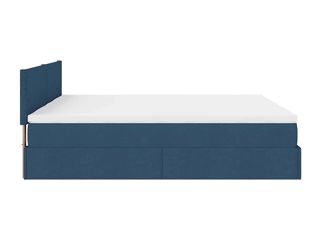 Ottoman bed met matrassen 180x200cm stof blauw