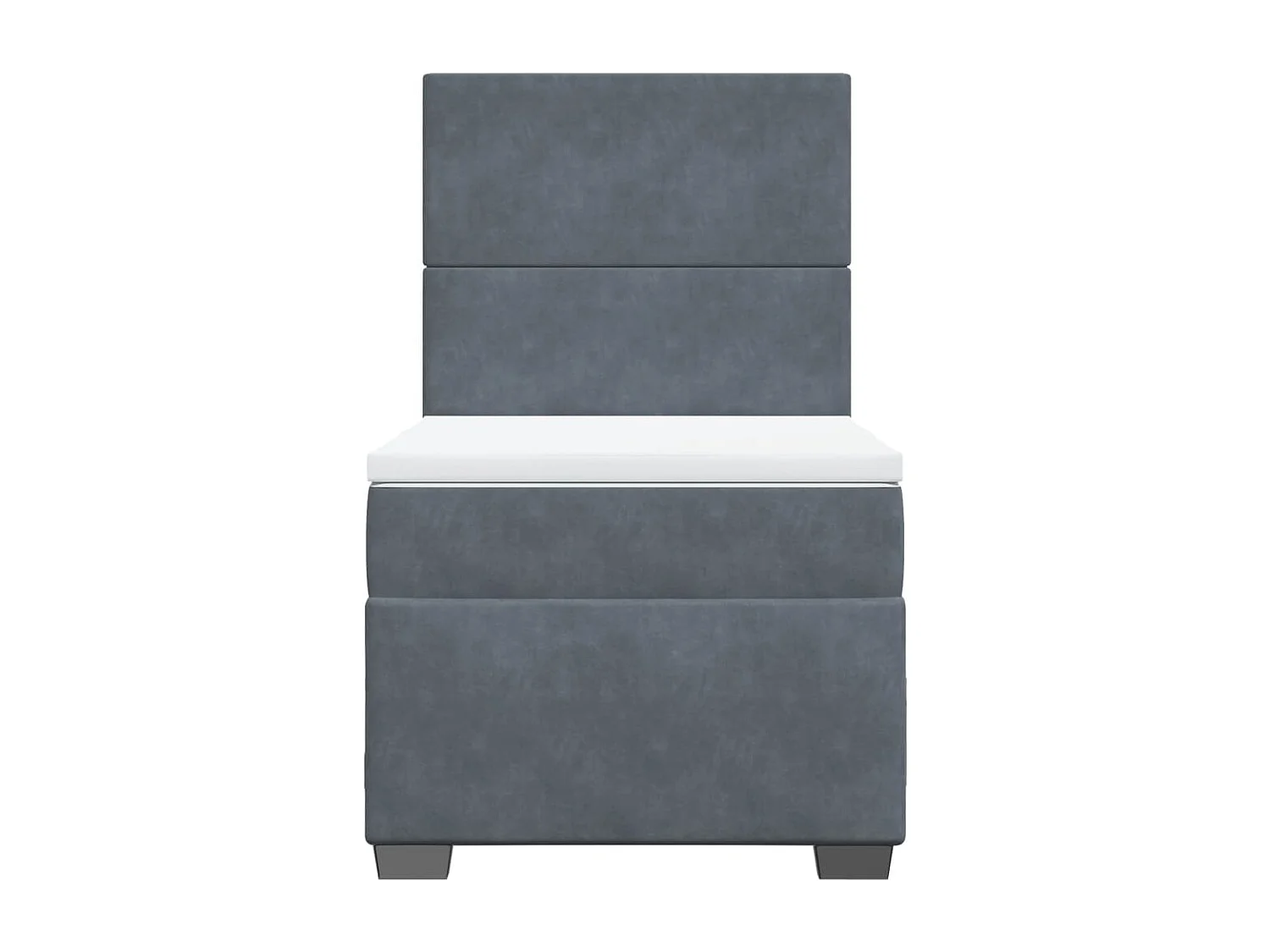 Boxspringbett mit Matratze Dunkelgrau 90x190 cm Samt