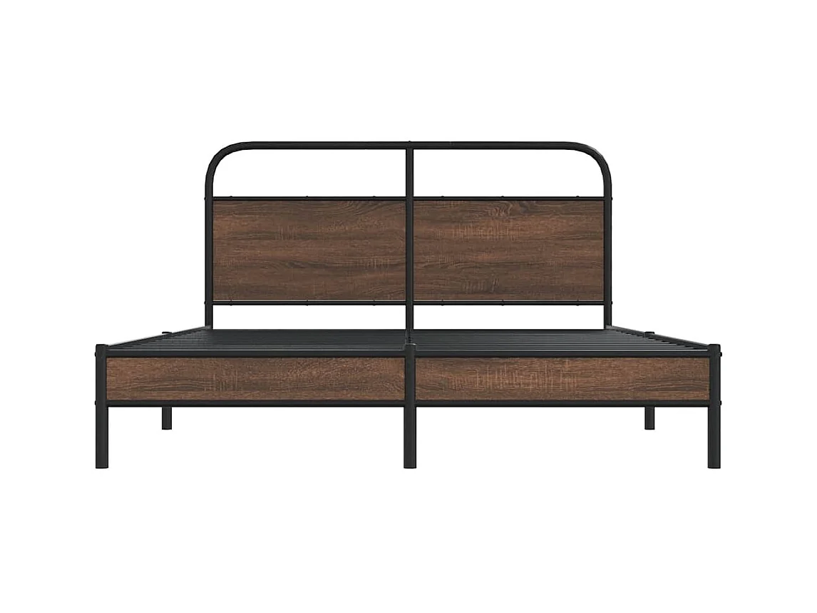 Cadre de lit sans matelas 160x200 cm chêne marron