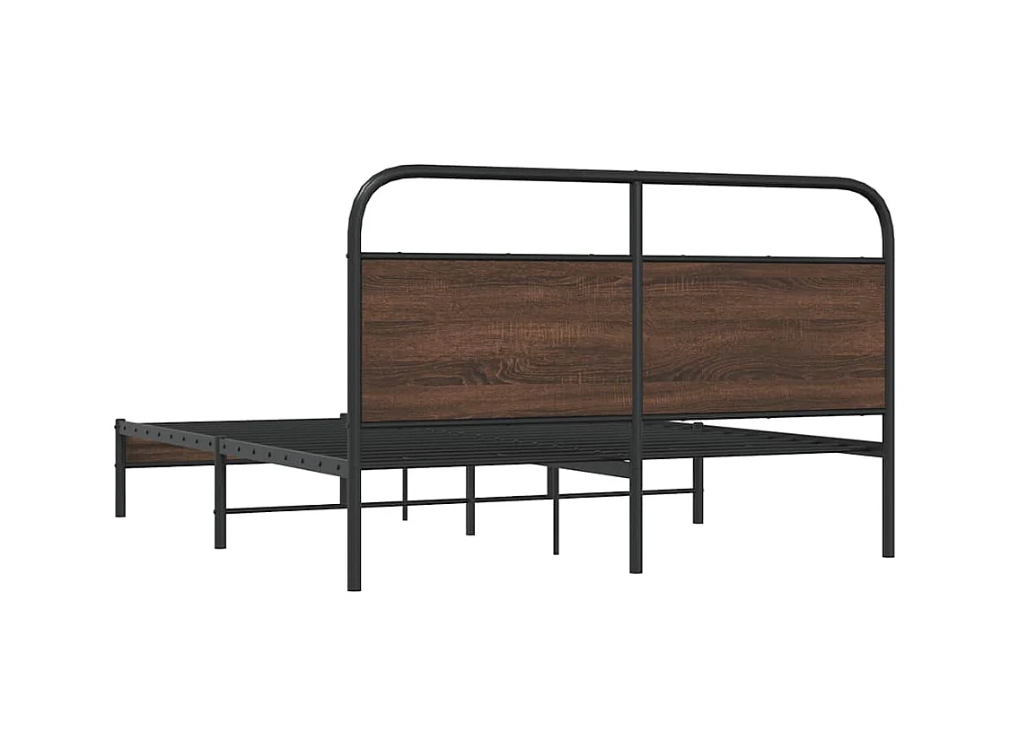 Cadre de lit sans matelas 160x200 cm chêne marron